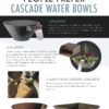 concrete cascade water bowls